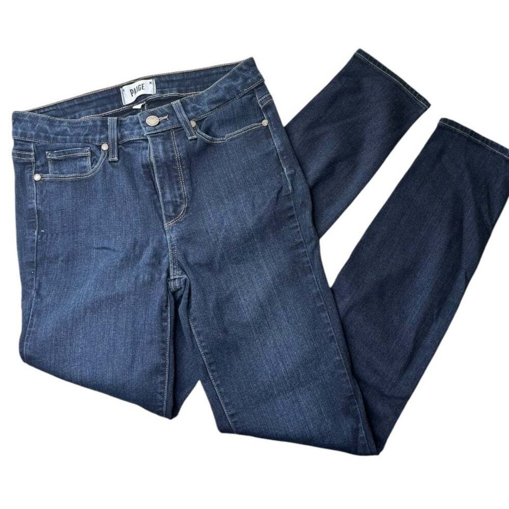 Paige dark blue denim jeans Hoxton Ultra Skinny 27 NWOT